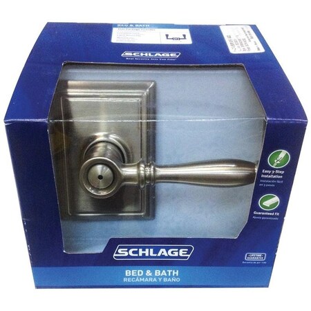Schlage Birmingham Series Privacy Lever, Satin Nickel F40VBIR619ADD